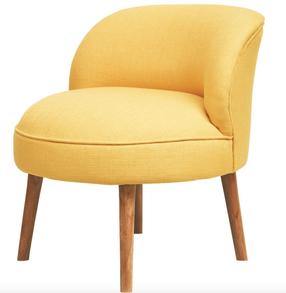 Kėdė Hanah Home Nice 558ZEN1137, geltonas, 67 cm x 60 cm x 66 cm