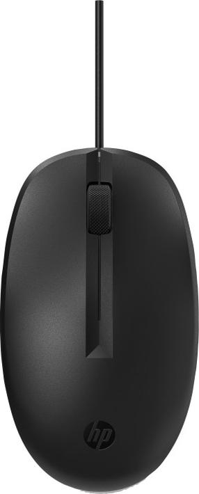 Kompiuterio pelė HP 128 Wired Laser Mouse, usb / ps/2 laidas, juoda