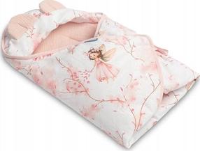 Autokėdutės miegmaišis Sensillo Fairies, balta/rožinė