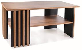 Kavos staliukas Evita, rudas/juodas, 100 cm x 60 cm x 50 cm