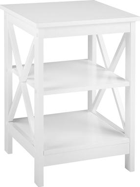Kavos staliukas Shumee Foster, baltas, 40 cm x 40 cm x 60 cm