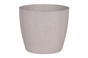 Gėlių vazonas 4Living Jersey Eco, plastikinis/medis, 36 cm x 36 cm, rusva