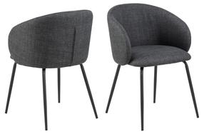 Valgomojo kėdė Eleanor, matinė, tamsiai pilka, 54.5 cm x 56 cm x 80.5 cm