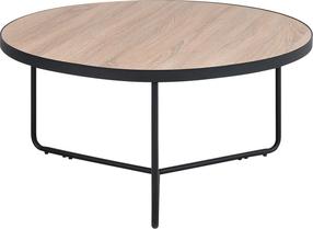 Kavos staliukas Beliani Melody, juodas/rusva, 80 cm x 80 cm x 40 cm