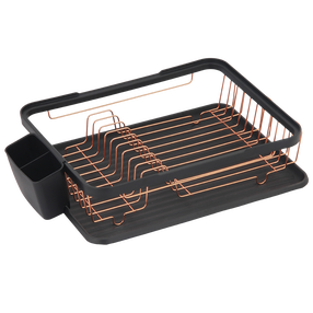 Indų džiovykla Kuchinox, 43.3 cm x 32 cm x 10.5 cm, plienas/polipropilenas (pp), juoda/vario