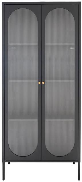 Spintelė - vitrina House Nordic Adelaide 3001200, juoda, 80 cm x 35 cm x 180 cm