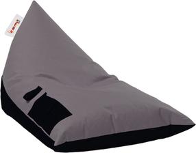 Sėdmaišis Hanah Home Pyramid Large Double Color Bed Pouffe 248FRN1204, juodas/pilkas