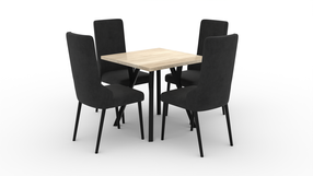 Baro baldų komplektas ADRK Rodos 83, juodas/ąžuolo