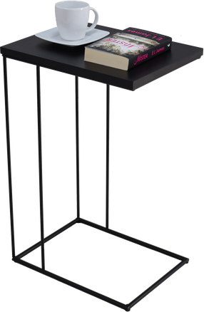 Kavos staliukas ADRK Dru, juodas, 40 cm x 30 cm x 62 cm