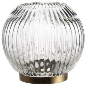 Žvakidė Fanni K Luna, stiklas/metalas, Ø 21 cm, 19 cm, skaidri