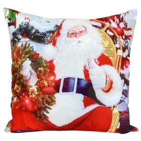 Kalėdinis dekoratyvinės pagalvėlės užvalkalas Santa Claus JCLA-09, įvairių spalvų, 40 cm x 40 cm