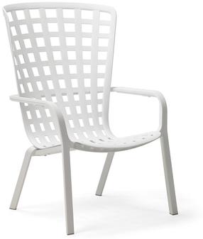 Lauko kėdė Nardi Folio, balta, 92.5 cm x 72 cm x 106.5 - 113 cm