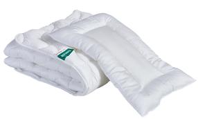 Antklodės ir pagalvės komplektas vaikams Senna Botanica, 100 x 135 cm, balta, 2 vnt.