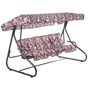 Lauko sūpynės Patio Milano, rudos/baltos/raudonos, 220 cm x 134 cm x 157 cm