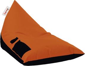 Sėdmaišis Hanah Home Pyramid Large Double Color Bed Pouffe 248FRN1208, juodas/oranžinis
