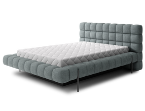 Lova pusantros vietos Magentta Touch, 140 x 200 cm, žydra, be čiužinio, su grotelėmis