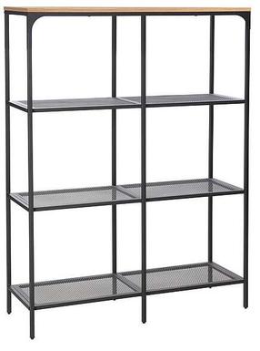 Pastatoma lentyna Lex, ąžuolo/juoda, 100 cm x 36 cm x 136 cm