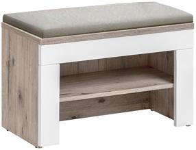 Suoliukas su batų lentyna ASM Gustavo, smėlio, 35 cm x 60 cm x 44 cm