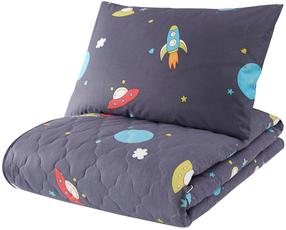 Vaikiškas patalynės užvalkalų komplektas Mijolnir Uzay 162ELR8315, mėlyna/įvairių spalvų, 180 x 225 cm