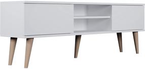 TV staliukas Kocot Kids Toronto, baltas, 160 cm x 35 cm x 55.5 cm