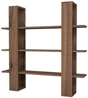 Pastatoma lentyna Kalune Design Ada 835PUQ3613, riešuto, 120 cm x 23.2 cm x 120 cm