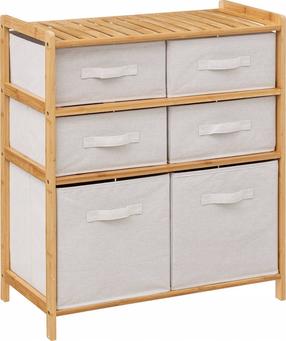 Laisvai pastatoma vonios spinta 5five Tidy, ruda/šviesiai smėlinė, 33 cm x 66 cm x 78.5 cm