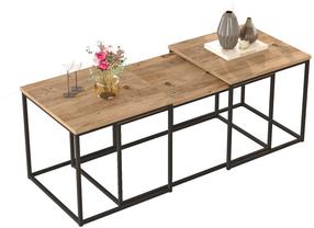 Kavos staliukų komplektas Kalune Design VG9-A, rudas, 45 cm x 90 cm x 44.8 cm