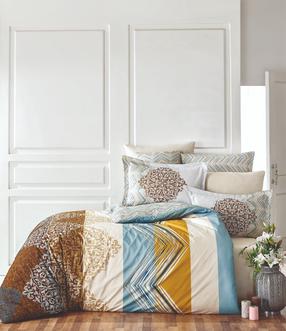 Patalynės užvalkalų komplektas Mijolnir Julia 172PRL2415, mėlynas/rudas/baltas, 200 x 220 cm