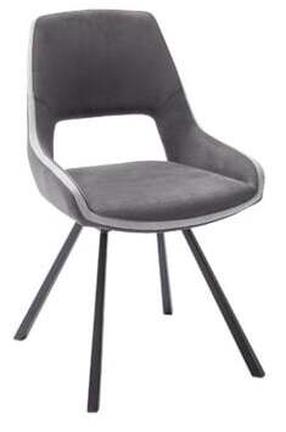 Valgomojo kėdė MCakcent Bayonne BA4A42DG, matinė, juoda/pilka, 60 cm x 54 cm x 90 cm