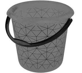 Buitinis kibiras Keeeper Polygon, 10 l, skaidri/juoda