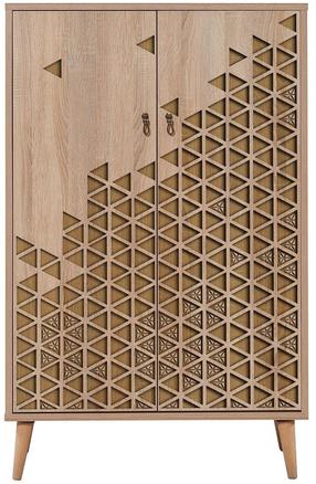 Spintelė Kalune Design Multibox 120, šviesiai ruda, 36 cm x 80 cm x 127 cm