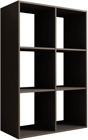 Knygų lentyna ADRK Lenti, pilka, 80 cm x 38 cm x 120 cm