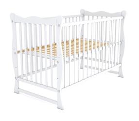 Kūdikio lovytė viengulė Bobas Julia, balta, 60 x 120 cm, be patalynės dėžės, be čiužinio