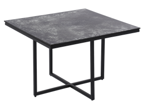 Kavos staliukas Miloo Fancy, juodas, 70 cm x 70 cm x 46 cm