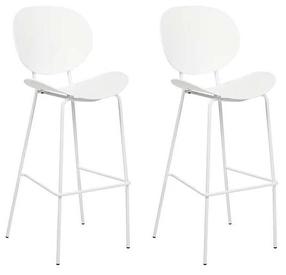 Kėdžių rinkinys Beliani Shonto, balta, 48 cm x 43 cm x 116 cm, 2 vnt.