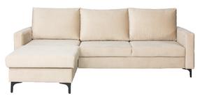 Kampinė sofa - lova Bodzio Milano TMIN-P14, smėlio, 239 x 177 cm x 90 cm