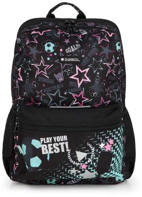 Mokyklinė kuprinė Gabol Stellar 11G232953, juoda/įvairių spalvų, 32 cm x 15 cm x 44 cm