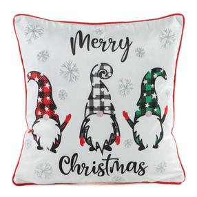 Dekoratyvinės pagalvėlės užvalkalas PSWA-267, balta/raudona, 45 cm x 45 cm