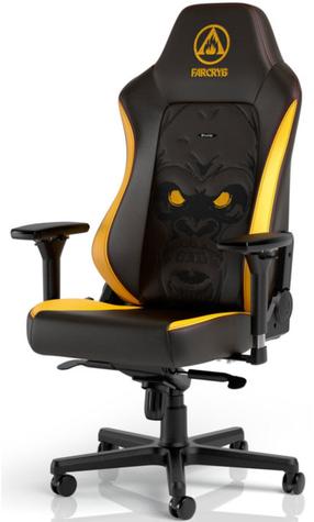 Žaidimų kėdė Noblechairs Hero NBL-HRO-PU-FCR, 48 x 57 x 130 - 139 cm, juoda/geltona