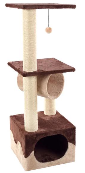 Kačių draskyklė su nameliu Flamingo Kangri 5, 35 cm x 35 cm x 102 cm