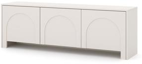 Televizoriaus spintelė Arco, baltas/rusva, 35 cm x 150 cm x 49 cm