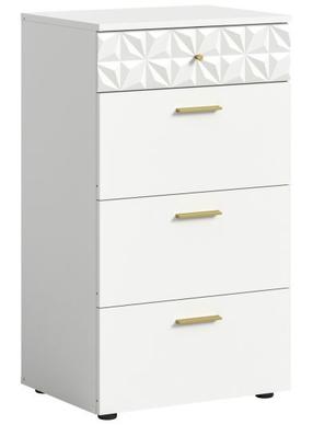 Komoda MC Akcent Prisma, balta, 53 cm x 40 cm x 92 cm