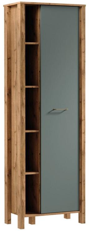 Pastatoma lentyna Gala Meble Indygo R1D, ąžuolo/žalia, 66 cm x 37 cm x 199.5 cm