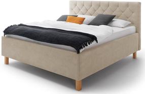 Lova dvigulė San Remo, 160 x 200 cm, ąžuolo/smėlio, be čiužinio, su grotelėmis