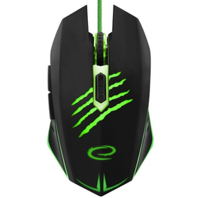 Žaidimų pelė Esperanza MX209 Claw, juoda/žalia