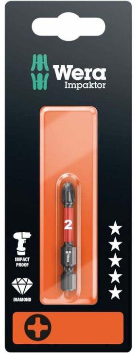 Smūginiai atsuktuvų antgaliai Wera 851/4, PH3, 50 mm, 1/4"