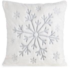 Kalėdinis dekoratyvinės pagalvėlės užvalkalas PSWA-202, balta/sidabro, 45 cm x 45 cm