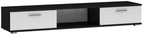 Televizoriaus spintelė ADRK Sella, baltas/juodas, 178 cm x 40 cm x 28 cm