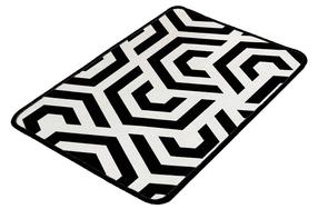 Vonios grindų kilimėlis Foutastic Line 359CHL1754, baltas/juodas, 60 cm x 40 cm