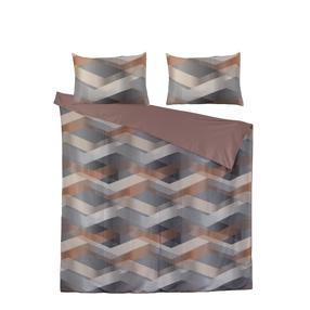 Patalynės užvalkalų komplektas Masterjero Helix brown, įvairių spalvų, 160 x 200 cm